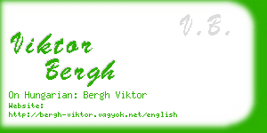 viktor bergh business card